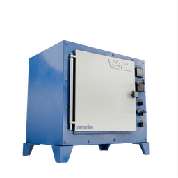 Image of a hot air oven, designed to reach 250°C, with an operational range from room temperature to 200°C