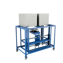 Image of a thermal cycling furnace with alumina bricks and fiber insulation, ensuring uniform temperatures and minimal heat loss